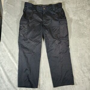 5.11 Tactical Series Cargo Pants Mens‎ 42/30 Black Elastic Waist Cargo Gorpcore